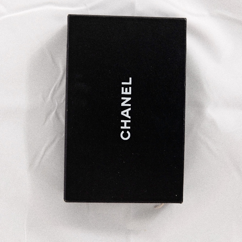 CHANEL Black Leather Long Wallet